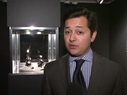 Christie's Previews the Ponahalo Diamonds Before Auction Stock Footage