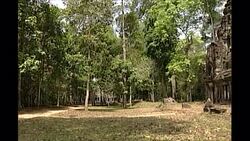 Craftsmen making repairs to Phreah Khan News Clip