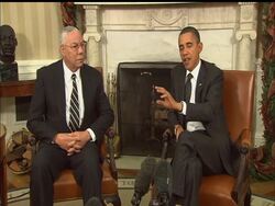 President Barack Obama rallied support for a stalled nuclear treaty from former Secretary of State Colin Powell Wednesday, as both men warned of consequences if the Senate fails to ratify the agreement with Russia. Instructional Video