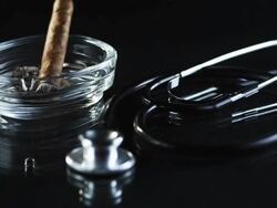 HD: Cigar In The Ashtray Stock Footage