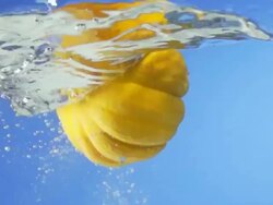 Pumpkin Splashing Into Water (Super Slow Motion) Stock Footage