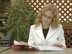 Business woman in a cafe Stock Footage