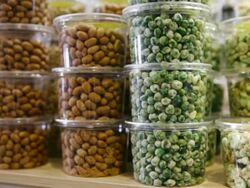 In the grocery. Food background Stock Footage