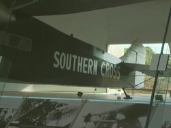 Sir Charles Kingsford Smith's Southern Cross, Brisbane, Australia Stock Footage