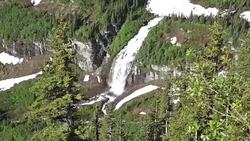Waterfall, Glacier National Park, Montana, USA Stock Footage