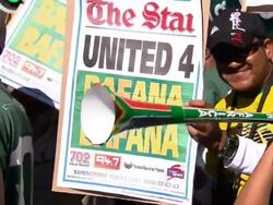 South Africa football team on parade News Clip