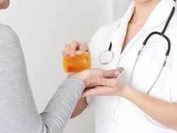 Taking Medicine Stock Footage