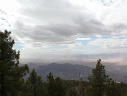 Storms over desert Stock Footage