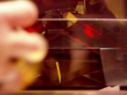 ECU R/F Shot of laser scanner at cashier desk / Mall of America Minneapolis, Minnesota, United States Stock Footage