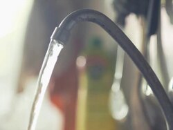 Running Water Faucet Stock Footage