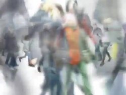 INFINITE DENSE CROWD COMING - ENDLESS WHITE SPACE: SERIES_CROWD_M8 (loopable) Stock Footage