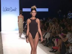 Models walk the runway during the White Sands Australia swimwear 2012 show  Stock Footage
