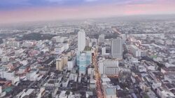 Aerial view Hat yai cityscape Stock Footage