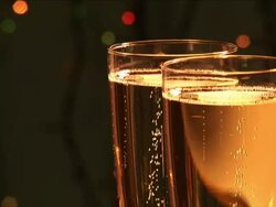 Glass of Champagne Stock Footage