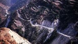 Scenic view of Hills Stock Footage