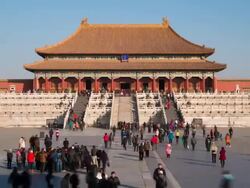 Asia, China, Beijing, Forbidden City, Imperial Palace, Palace Museum, UNESCO World Heritage Site - Time lapse Stock Footage