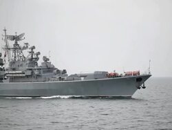 Russian warship Stock Footage