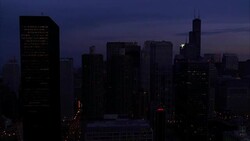 MS, HA, Cityscape at dusk, Chicago, Illinois, USA Stock Footage