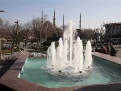 TUBE WATER FOUNTAIN Stock Footage