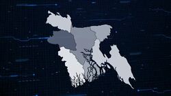 Bangladesh network map Stock Footage