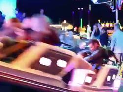 MS Shot of People enjoying amusement ride at funfair  / Cologne, Germany Stock Footage
