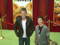 Jason Dolley, Bradley Steven Perry at the The World Premiere of Walt Disney's 'The Muppets' at Hollywood CA. (Footage by WireImage Video/Getty Images Entertainment Video) Stock Footage