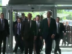 Sex Crimes Summit sponsored by Angelina Jolie Stock Footage