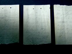 ECU R/F ZO Three hand written notes / Melbourne, Victoria, Australia Stock Footage