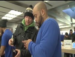 The updated version of Apple Inc.'s iPad tablet computer went on sale Friday afternoon, and was greeted by the now-familiar lines of buyers outside Apple stores. News Clip