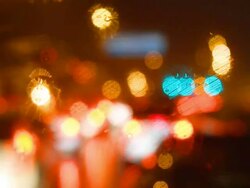 HD:Soft focus of traffic on rainy day. Stock Footage