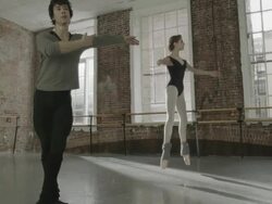 Ballet dancers jumping in dance studio Stock Footage