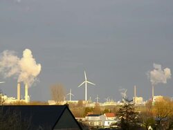 Pollution and green energy Stock Footage