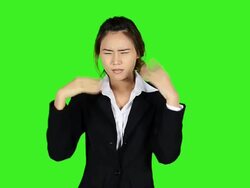 Woman's Health With Green Screen Background Stock Footage