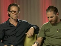 INTERVIEW: Guy Pearce, Tom Hardy on the approach to the characters, the directors cut at Lawless Interviews: 65th Cannes Film Festival on May 20, 2012 in France (Footage by WireImage Video/Getty Images) Stock Footage