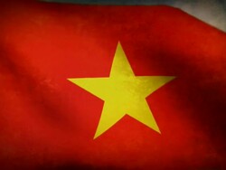 Waving Flag - Vietnam Stock Footage