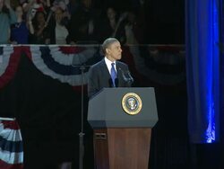 Barack Obama wins 2nd term Stock Footage