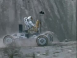 Lunar vehicle tests Stock Footage