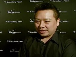 Pink BlackBerry Pearl(tm) smartphone launch party Stock Footage