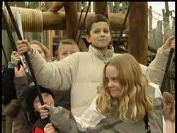 Internationally famous polar bear Knut celebrates his first birthday at the Berlin Zoo. News Clip