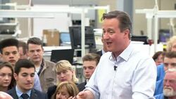 General Election 2015 - David Cameron Gives Speech To Staff At Kelvin Hughes News Clip