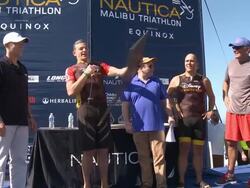 SPEECH - Robert A. Iger at Nautica Malibu Triathlon Presented By Equinox Stock Footage