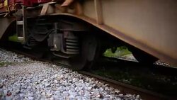 Rail freight train Stock Footage