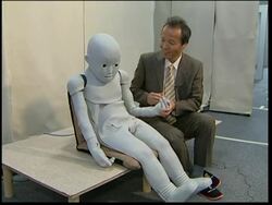 Humanoid robot reacts to touch and sound Instructional Video