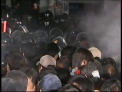 WRAP Police clash with protesters as they try to reach palace ADDS more News Clip