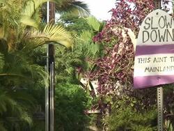 (HD1080i) Tropical island Road Sign Stock Footage