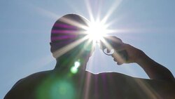 Sound of Insect Fly Hovering, Man Is Trying To Commit Suicide With Revolver Gun Under Bright Sunlight Stock Footage