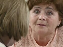 HD: Senior Woman Arguing On The Seminar Stock Footage