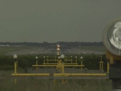 Gatwick Airport, Boeing 757 Taking Off, England, United Kingdom Stock Footage