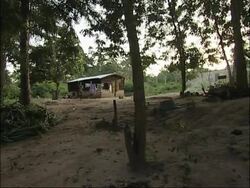 Remote village of Ghana. Stock Footage