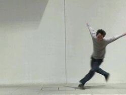 WS SLOMO Young man does spinning jump and rolls in street, Parkour/Singapore Stock Footage